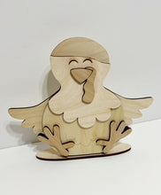 Cute Chicken Standing Shelf Sitter with Interchangeable Seasonal Hats