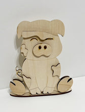 Cute Pig Piggy Standing Shelf Sitter with Interchangeable Seasonal Hats