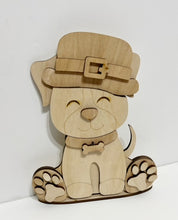 Puppy Dog Standing Shelf Sitter with Interchangeable Seasonal Hats