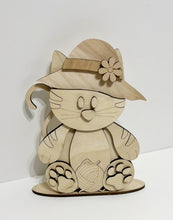 Kitty Cat Standing Shelf Sitter with Interchangeable Seasonal Hats