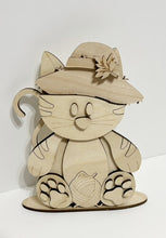 Kitty Cat Standing Shelf Sitter with Interchangeable Seasonal Hats