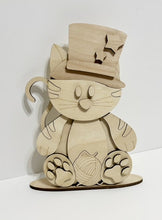 Kitty Cat Standing Shelf Sitter with Interchangeable Seasonal Hats