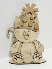 Kitty Cat Standing Shelf Sitter with Interchangeable Seasonal Hats