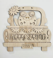 Happy Hoppy Spring Cute Ribbit Frog Truck Doorhanger