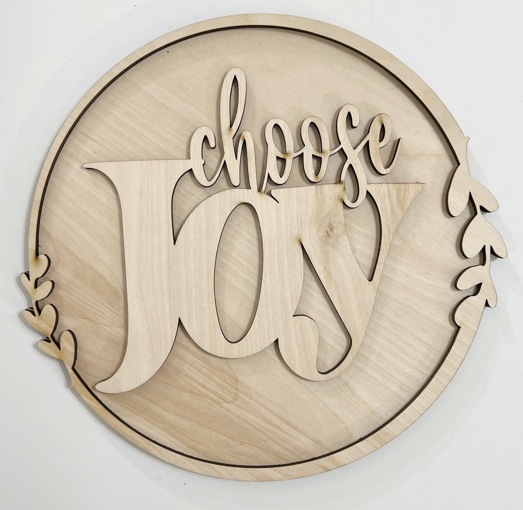 Choose Joy Round Doorhanger