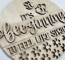 It's Bee-ginning To Feel Like Spring Bee Flowers Round Doorhanger