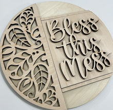 Bless This Mess Paisley Designs Round Doorhanger