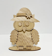 Owl Standing Shelf Sitter with Interchangeable Seasonal Hats