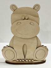 Cute Hippo Standing Shelf Sitter with Interchangeable Seasonal Hats