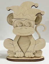 Cute Monkey Standing Shelf Sitter with Interchangeable Seasonal Hats