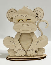 Cute Monkey Standing Shelf Sitter with Interchangeable Seasonal Hats