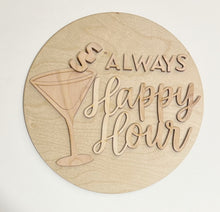 Always Happy Hour Round Doorhanger