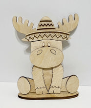 Moose Standing Shelf Sitter with Interchangeable Seasonal Hats