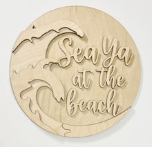 Sea You At The Beach Ocean Waves Round Doorhanger