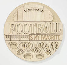 Football Is My Favorite Season Round Doorhanger