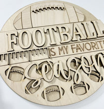 Football Is My Favorite Season Round Doorhanger