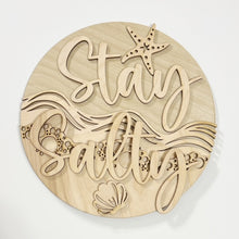 Stay Salty Sand Sea Beach Starfish Round Doorhanger