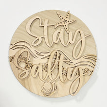 Stay Salty Sand Sea Beach Starfish Round Doorhanger