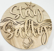 Stay Salty Sand Sea Beach Starfish Round Doorhanger