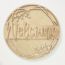 Simple Twig Welcome Round Doorhanger