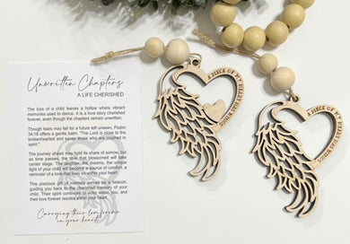 Unwritten Chapters A Life Cherished - Story Card Ornament Charm