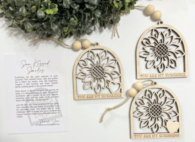 Sunkissed Smiles Sunflower Sunshine - Story Card Ornament Charm