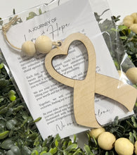 A Journey of Love & Hope Cancer Ribbon - Story Card Ornament Charm