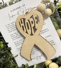 A Journey of Love & Hope Cancer Ribbon - Story Card Ornament Charm