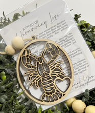 A Story of Unwavering Love Lobster - Story Card Ornament Charm