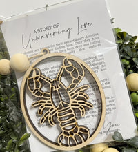 A Story of Unwavering Love Lobster - Story Card Ornament Charm