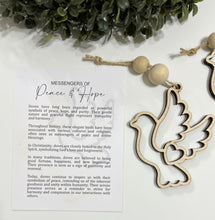 Messengers of Peace & Hope Dove - Story Card Ornament Charm