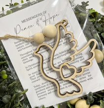 Messengers of Peace & Hope Dove - Story Card Ornament Charm