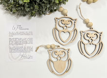 The Wise Educator Owl - Story Card Ornament Charm