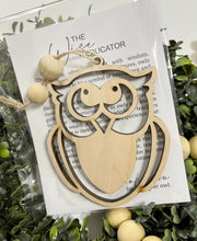 The Wise Educator Owl - Story Card Ornament Charm