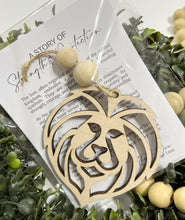 A Story of Strength & Protection Lion - Story Card Ornament Charm