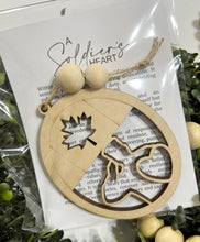 A Soldier's Heart Maple Leaf - Story Card Ornament Charm