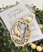 A Fierce Defender Wolf - Story Card Ornament Charm