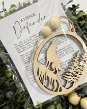 A Fierce Defender Wolf - Story Card Ornament Charm