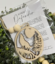 A Fierce Defender Wolf - Story Card Ornament Charm