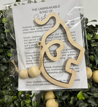 The Unbreakable Bond of Sisterhood Elephant - Story Card Ornament Charm