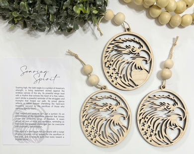 Soaring Spirit Bald Eagle - Story Card Ornament Charm