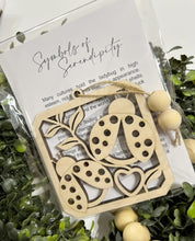 Symbols of Serendipity Ladybug - Story Card Ornament Charm