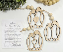 A Story of Love & Partnership Penguin - Story Card Ornament Charm