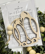 A Story of Love & Partnership Penguin - Story Card Ornament Charm