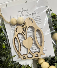A Story of Love & Partnership Penguin - Story Card Ornament Charm