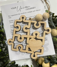 Your Unique Journey Autism Puzzle - Story Card Ornament Charm