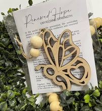 Renewed Hope Unyielding Strength Butterfly Semicolon Suicide Prevention - Story Card Ornament Charm