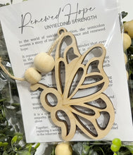 Renewed Hope Unyielding Strength Butterfly Semicolon Suicide Prevention - Story Card Ornament Charm