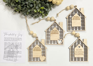 Threshold of Joy New Home - Story Card Ornament Charm