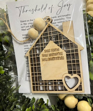Threshold of Joy New Home - Story Card Ornament Charm